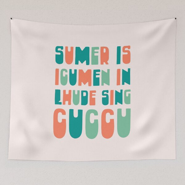 Item preview, Sumer Is Icumen In Lhude Sing Cuccu. A Medieval English Celebration of the Beginning of Summer. Great for Early Music Buffs. In Cute Colorful Lettering. designed and sold by kierkegaard.