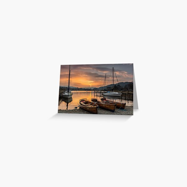 Waterhead Sunset Greeting Card