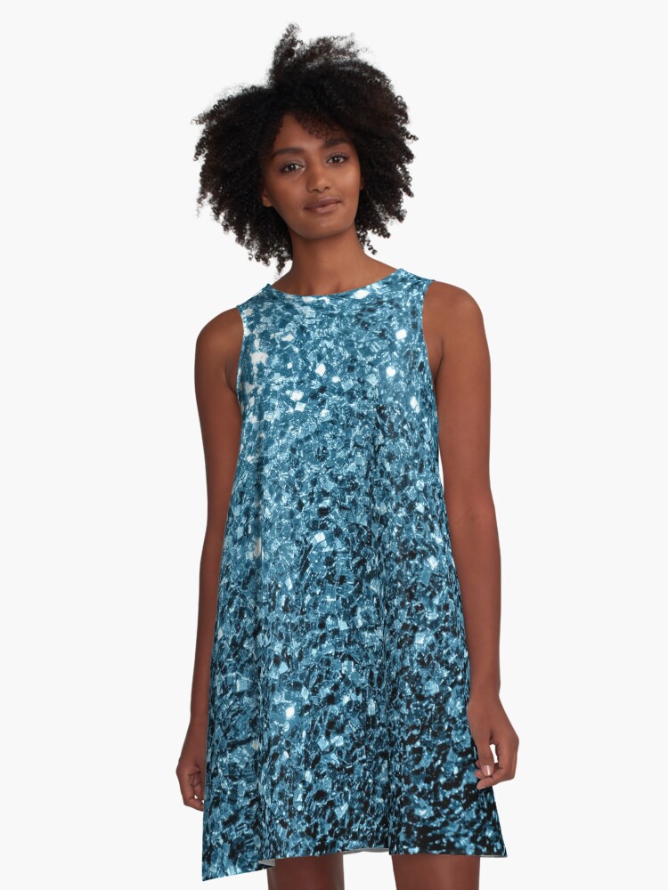 blue dress with sparkles