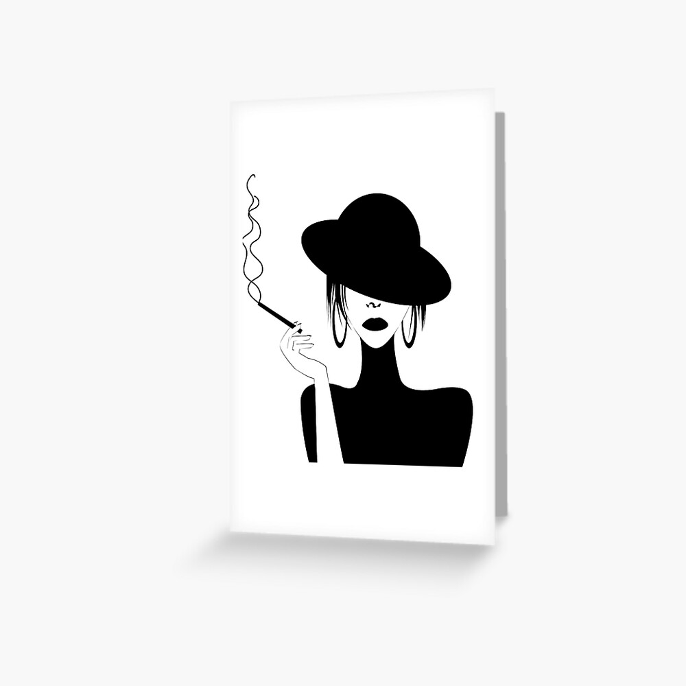 mysterious-woman-greeting-card-for-sale-by-hibrida13-redbubble