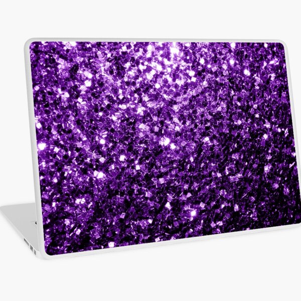 Beautiful Dark Purple glitter sparkles Laptop Skin