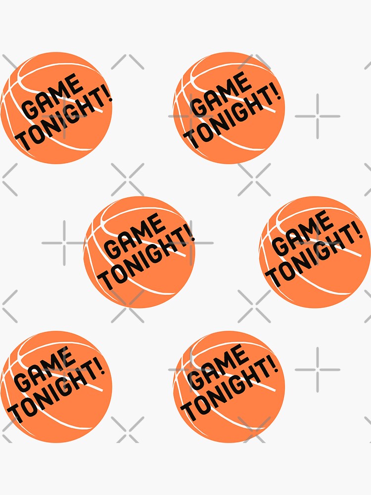 "Basketball Game Tonight" Sticker by Yviemakes Redbubble