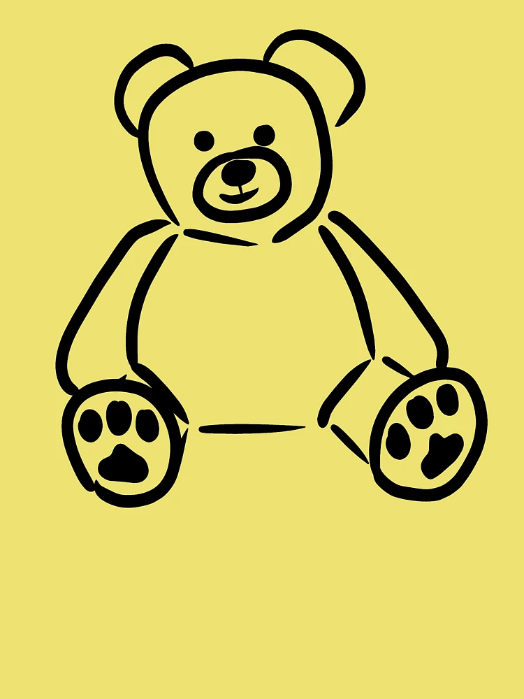 Premium Vector  A cute bear from the gummy bear cartoon in a yellow dress  and red shoes stands in front of a mirror