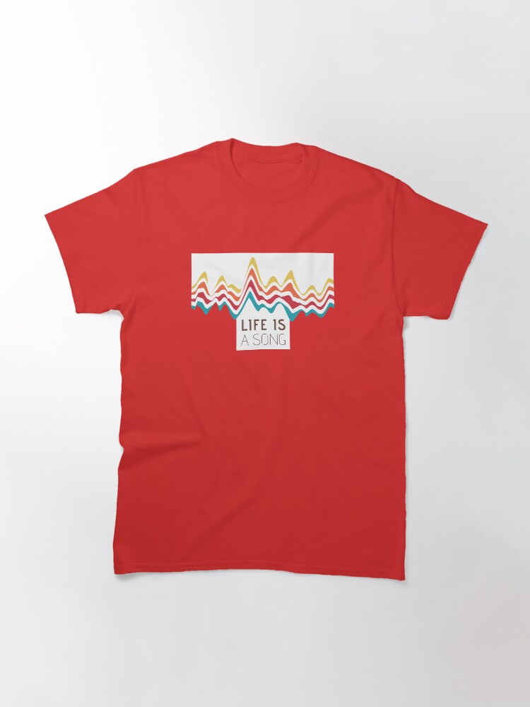 Alternate view of rainbow ecg mountains Classic T-Shirt