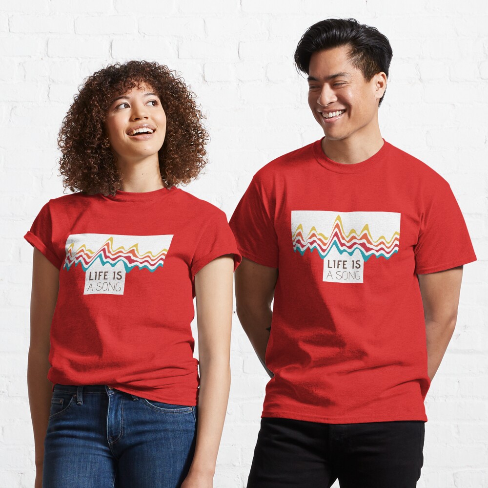 rainbow ecg mountains Classic T-Shirt