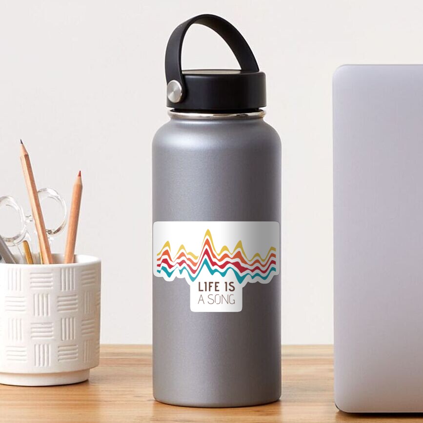 rainbow ecg mountains Sticker