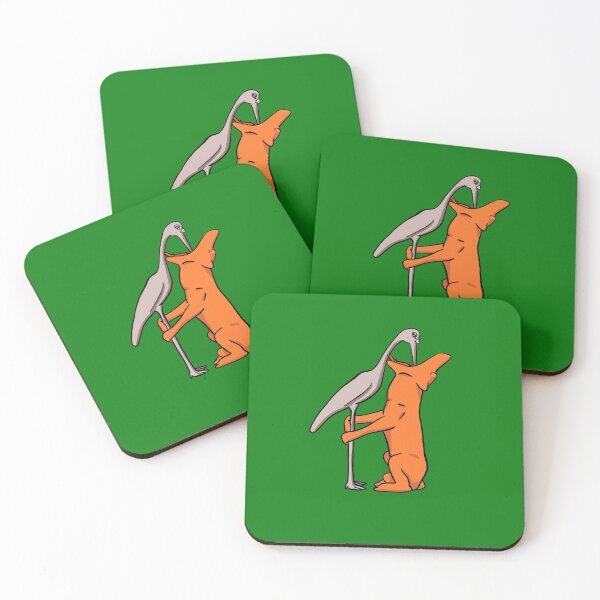Item preview, Wolf and Crane (Or Fox and Stork?) designed and sold by isstgeschichte.