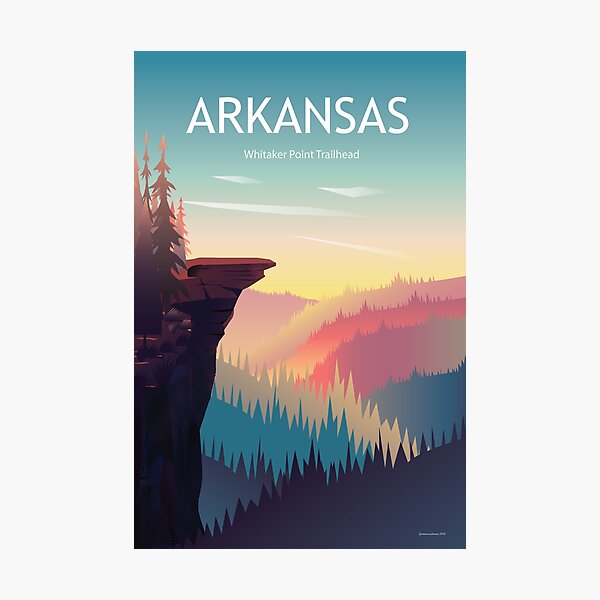 Item preview, ArkansasTravel poster - Usa travel art print designed and sold by Arctic frame studio.