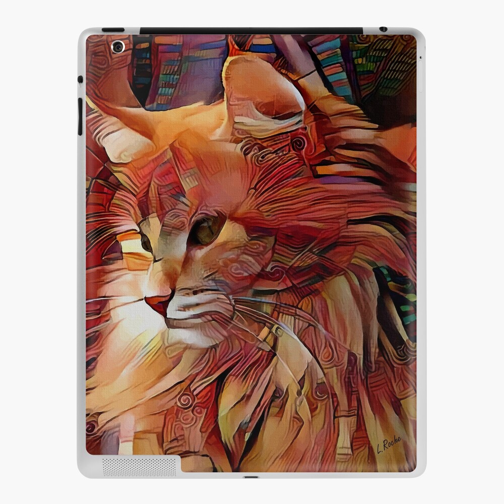 Coque Et Skin Adhesive Ipad Wako Chat Peintures De Lea Roche Par Salomitata Redbubble