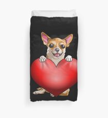 Chihuahua-Valentinsgrüße Bettbezug
