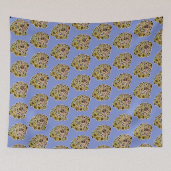Item preview, Weimaraner with sunflowers designed and sold by Safroniart.
