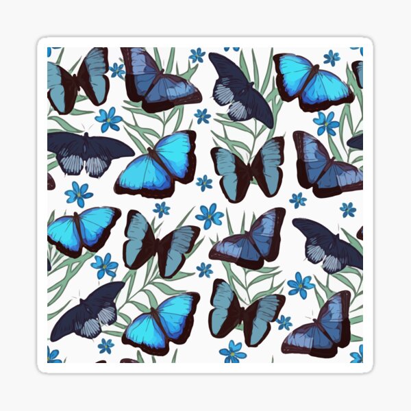 Item preview, Blue butterflies  designed and sold by Hollyroseart.