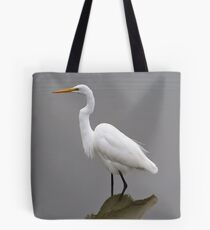 Regal Great White Egret Tote Bag