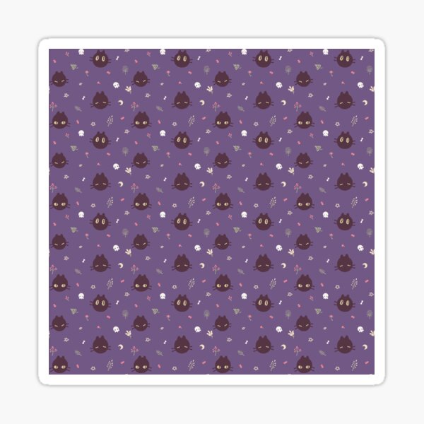 Purple Cat Sticker