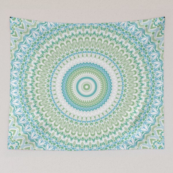 Item preview, Sea Glass Mandala designed and sold by Kelly Dietrich Mandala & Fractal Art.