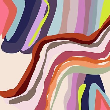 Artwork thumbnail, Id, Ego and Superego abstract and colorful by caligrafica