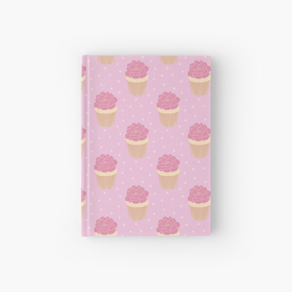 ROSE CUPCAKES AND POLKA DOTS Hardcover Journal
