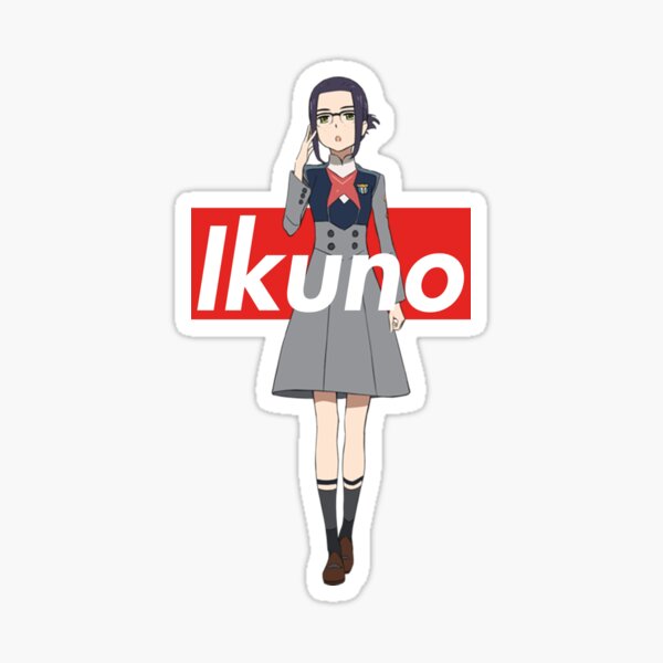 Ikuno - Supreme Box Logo DARLING in the FRANXX Sticker