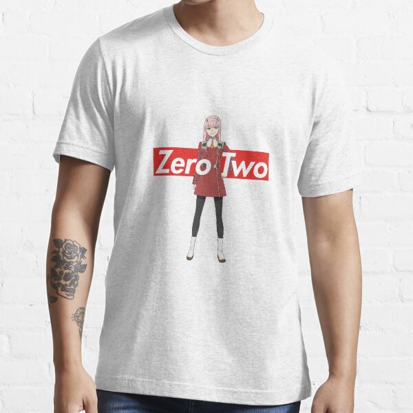Zero Two 002 - Supreme Box Logo DARLING in the FRANXX Essential T-Shirt