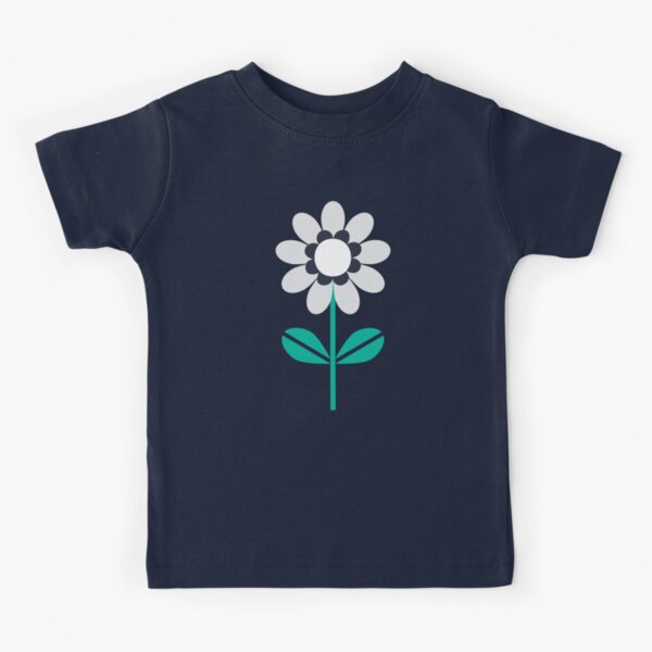 Spring Daisies on Navy Kids T-Shirt