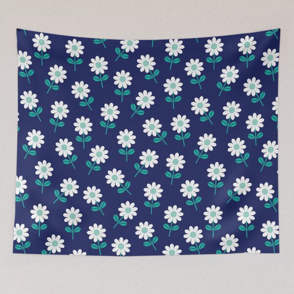 Item preview, Spring Daisies on Navy Blue designed and sold by Daisy Beatrice.