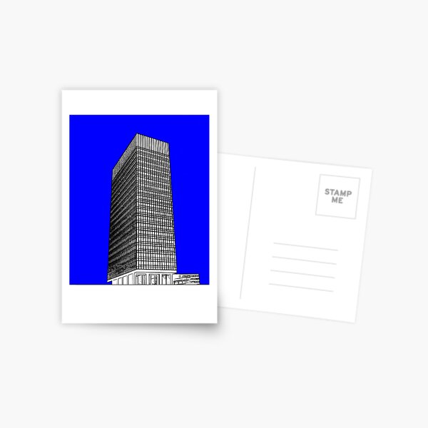 Sheffield University Arts Tower- Blue Postcard