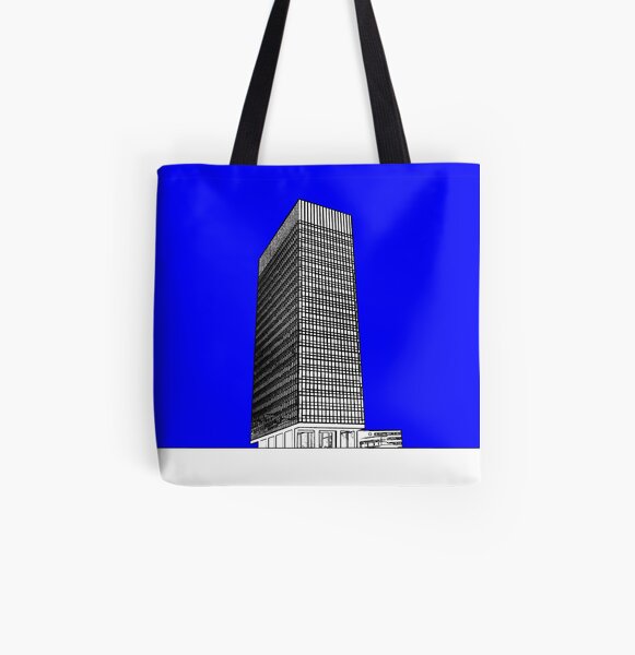 Sheffield University Arts Tower- Blue All Over Print Tote Bag