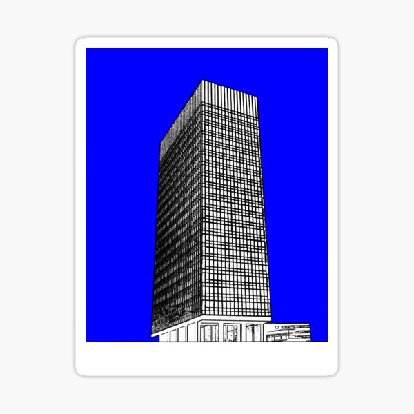 Sheffield University Arts Tower- Blue Sticker