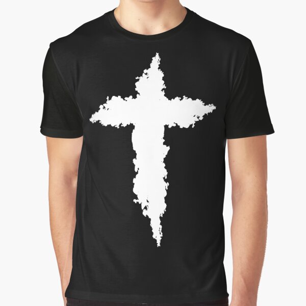 Item preview, Cross flaming white designed and sold by omekronneo.