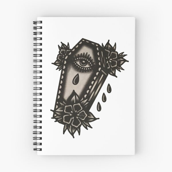 Item preview, Grief Coffin - Traditional Tattoo designed and sold by rhirhiart.