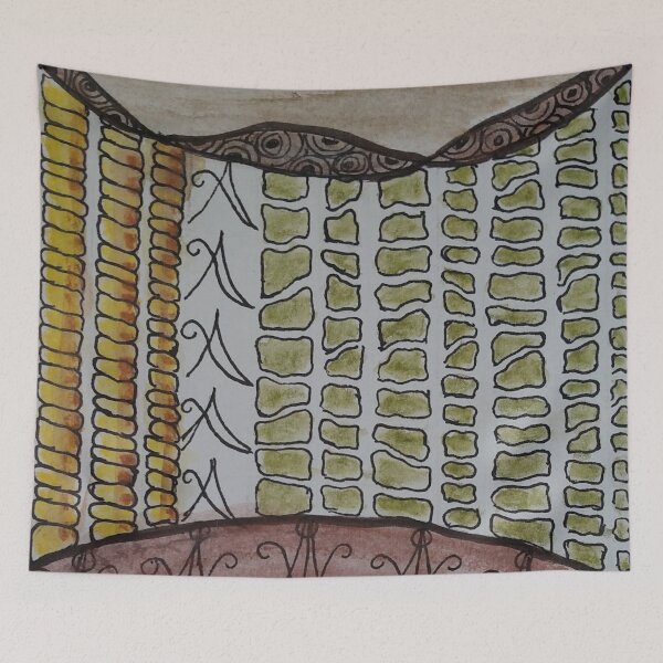 Item preview, Maize - Zentangle 235 designed and sold by CCWillow.