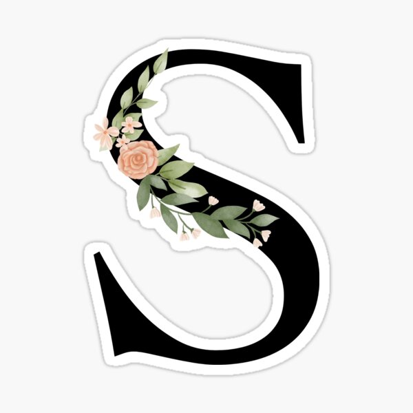 Botanical letter S Sticker
