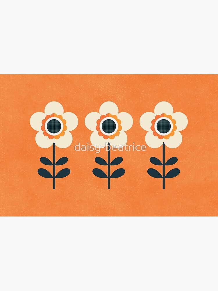 Retro Blossom - Orange and Cream by daisy-beatrice