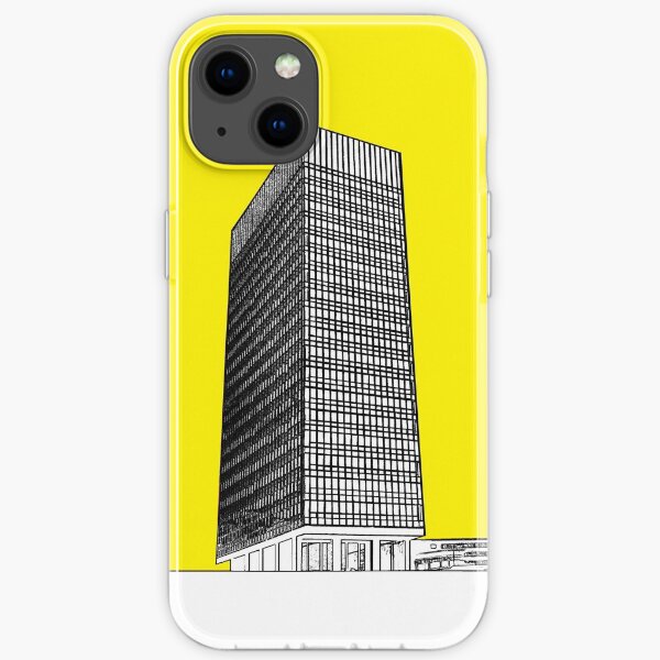 Sheffield university Arts tower- yellow iPhone Soft Case