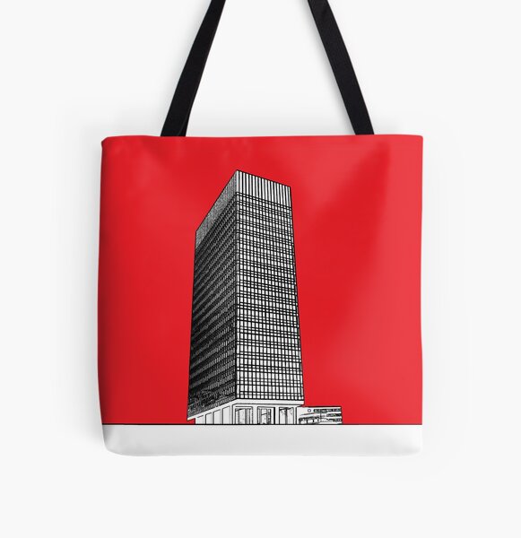 Sheffield University Arts tower - red All Over Print Tote Bag
