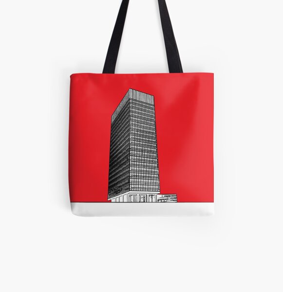 Sheffield University Arts tower - red All Over Print Tote Bag
