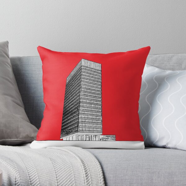 Sheffield University Arts tower - red Throw Pillow
