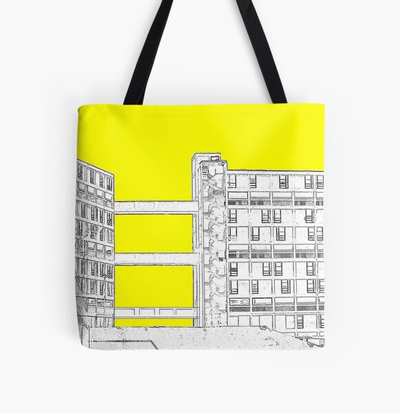 Park Hill - Yellow All Over Print Tote Bag