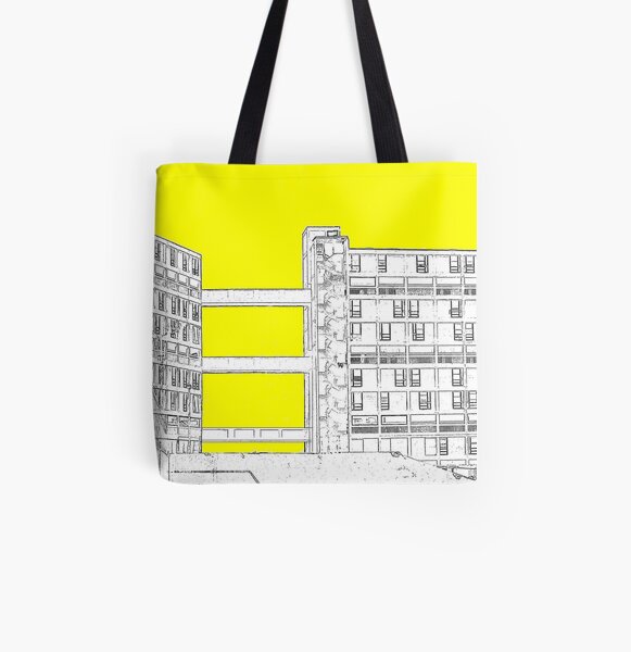 Park Hill - Yellow All Over Print Tote Bag