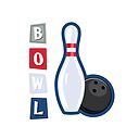 Retro Bowling Pin And Ball Greeting Card By Dianelabombarbe Redbubble