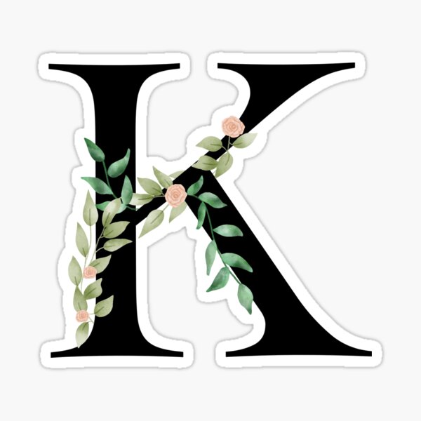 Botanical letter K Sticker