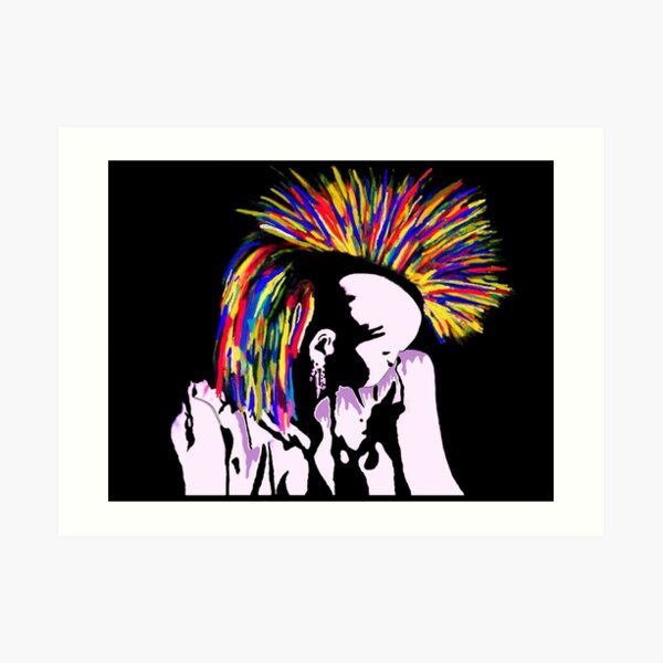 Primarily Punk -Self Portrait Art Print