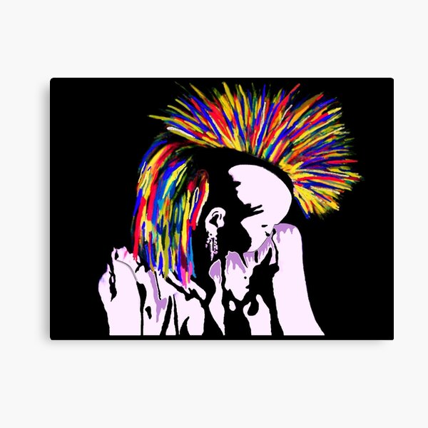 Primarily Punk -Self Portrait Canvas Print