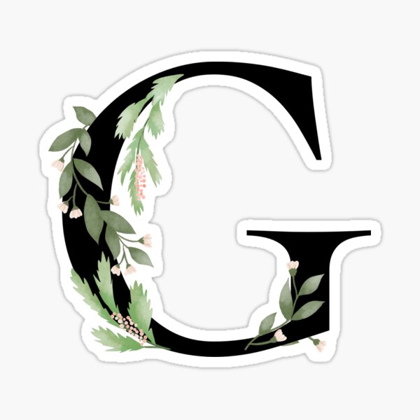 Botanical letter G Sticker