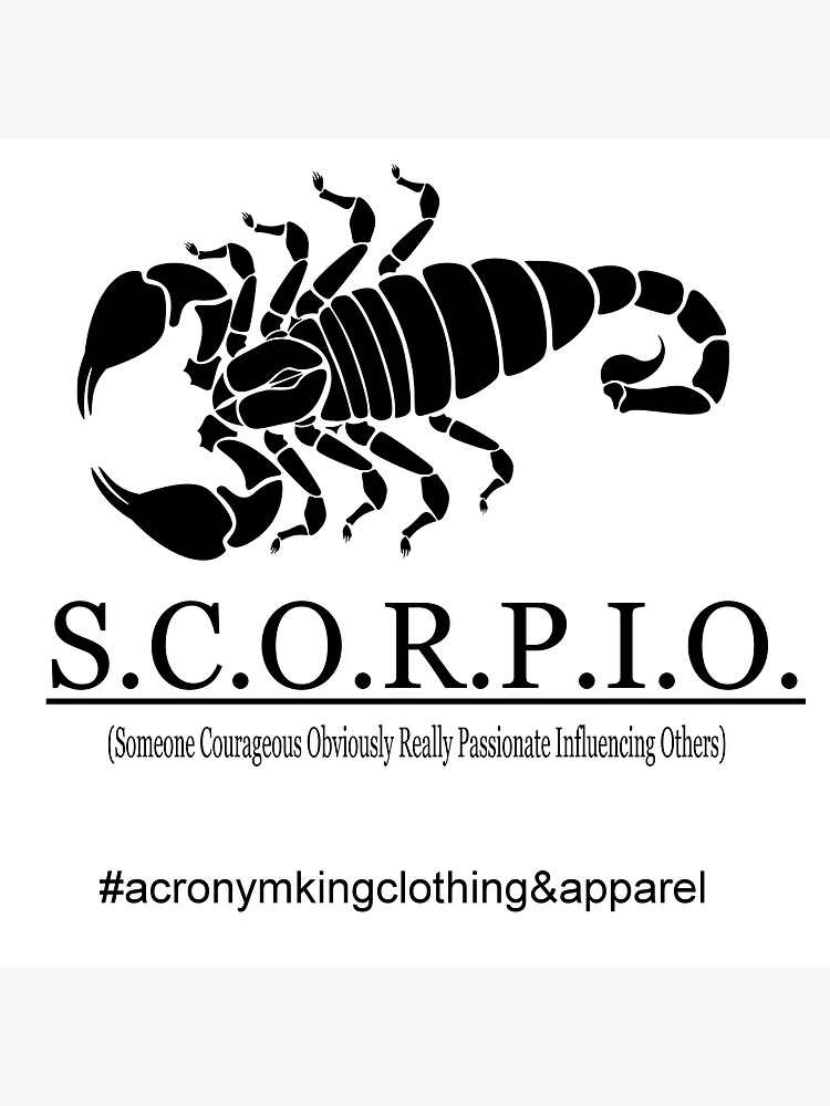 A.C.R.O.N.Y.M. King Zodiac Edition Scorpio logo 2 Poster