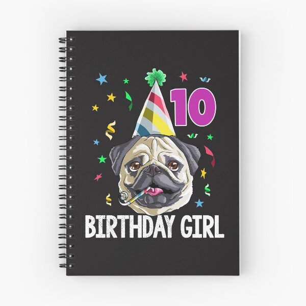 Item preview, Birthday Girl Pug 10 designed and sold by Bendthetrend.