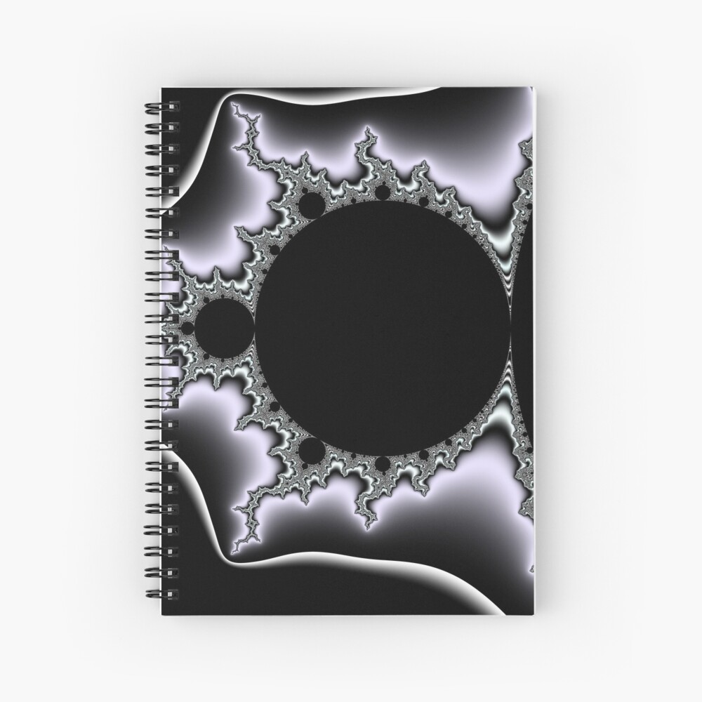 Monochrome Mandelbrot 20190430-004 Spiral Notebook