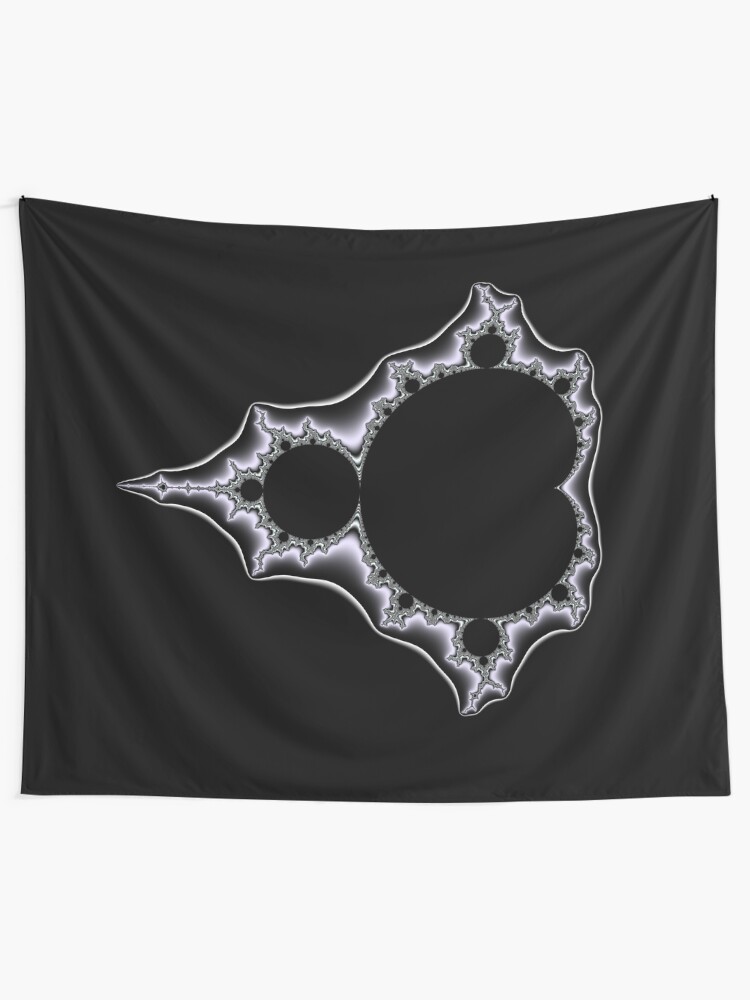 Alternate view of Monochrome Mandelbrot 20190430-004 Wall Tapestry