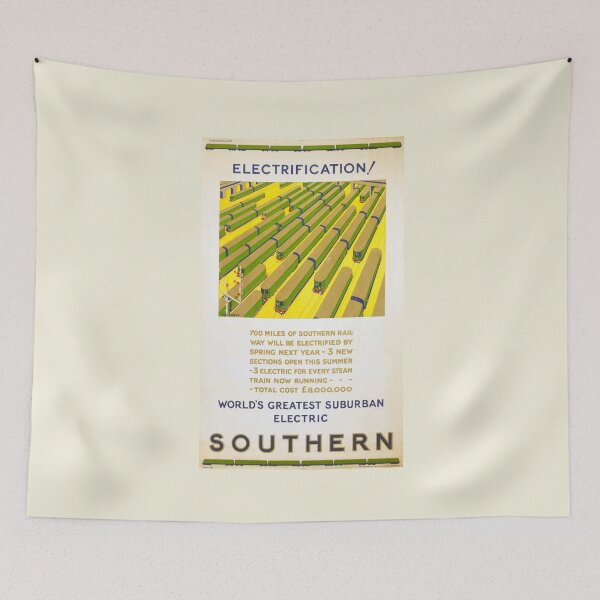 Artikelvorschau, Southern Electric Railway Railway Poster Elektrifizierung entworfen und verkauft von SignsOfTheTimes.