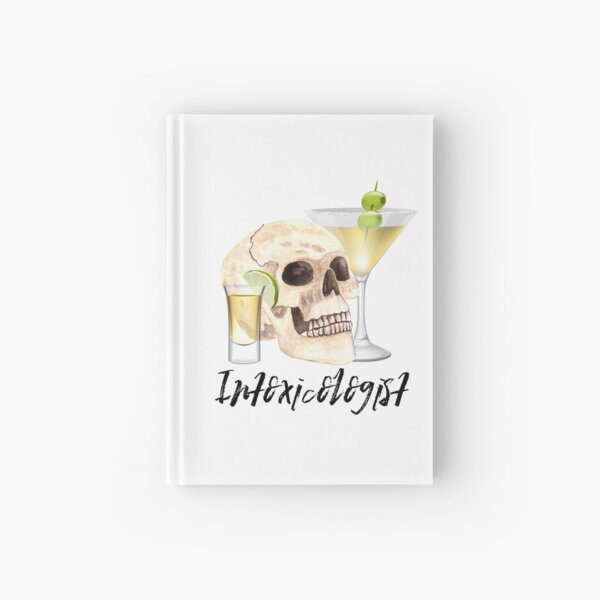 Intoxicologist Skull Shot Glass Martini Hardcover Journal